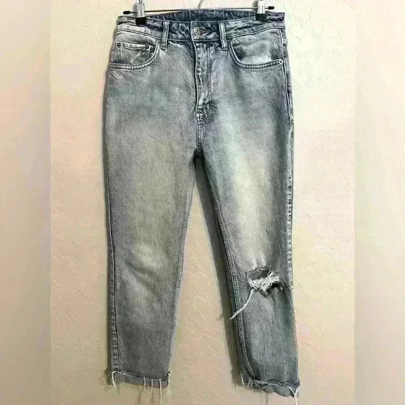 Ksubi Nine O Heavenz Sliced High Rise Straight Leg Jeans Size 28 - Picture 1 of 12